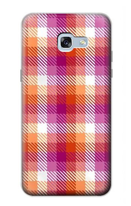 W3941 LGBT Lesbian Pride Flag Plaid Hard Case and Leather Flip Case For Samsung Galaxy A5 (2017)