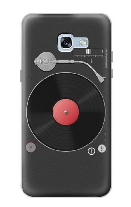 W3952 Turntable Vinyl Record Player Graphic Hard Case and Leather Flip Case For Samsung Galaxy A5 (2017)