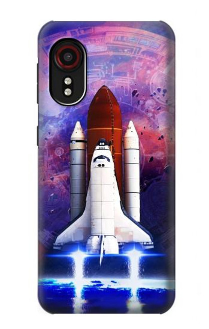 W3913 Colorful Nebula Space Shuttle Hard Case and Leather Flip Case For Samsung Galaxy Xcover 5