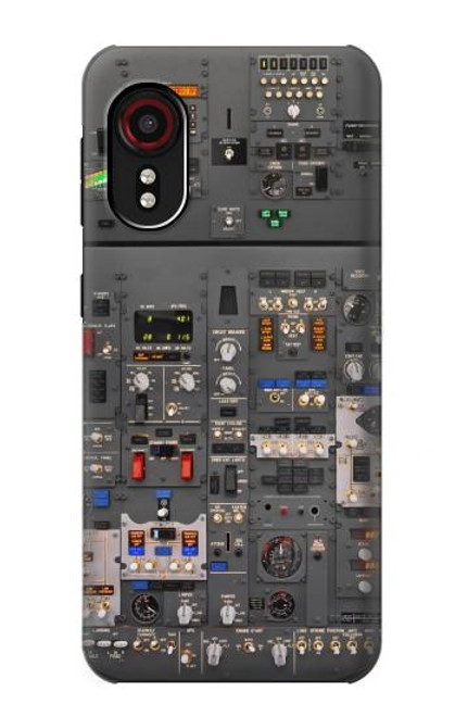 W3944 Overhead Panel Cockpit Hard Case and Leather Flip Case For Samsung Galaxy Xcover 5