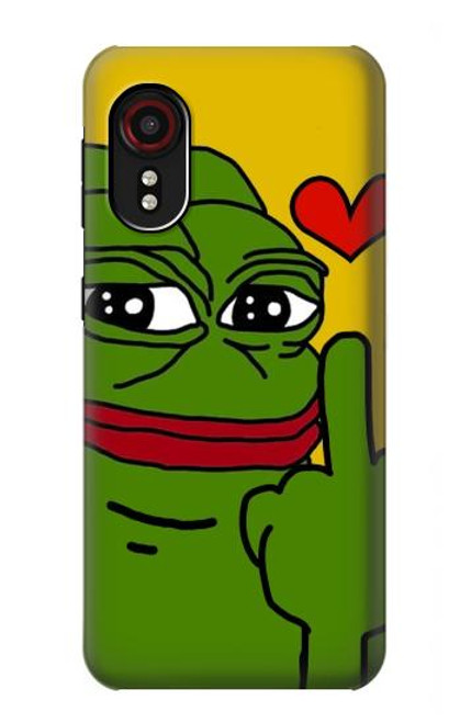 W3945 Pepe Love Middle Finger Hard Case and Leather Flip Case For Samsung Galaxy Xcover 5