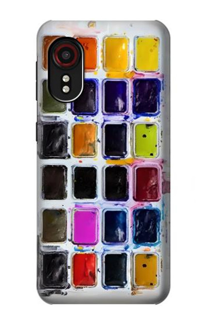 W3956 Watercolor Palette Box Graphic Hard Case and Leather Flip Case For Samsung Galaxy Xcover 5