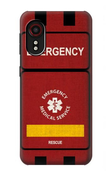 W3957 Emergency Medical Service Hard Case and Leather Flip Case For Samsung Galaxy Xcover 5