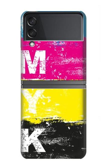 W3930 Cyan Magenta Yellow Key Hard Case For Samsung Galaxy Z Flip 4