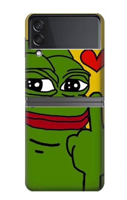 W3945 Pepe Love Middle Finger Hard Case For Samsung Galaxy Z Flip 4