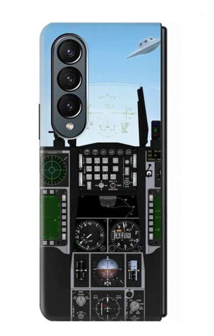 W3933 Fighter Aircraft UFO Hard Case For Samsung Galaxy Z Fold 4