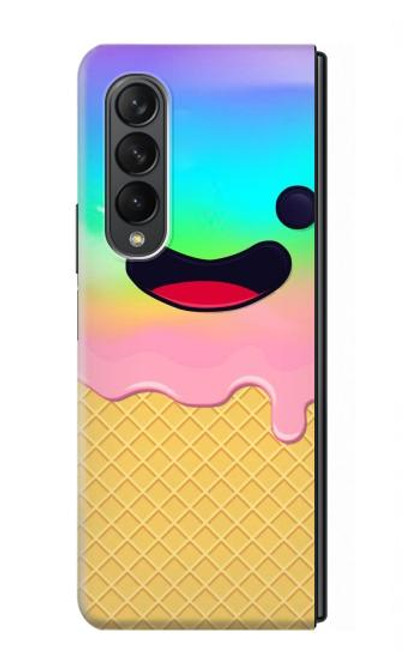 W3939 Ice Cream Cute Smile Hard Case For Samsung Galaxy Z Fold 3 5G