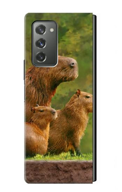 W3917 Capybara Family Giant Guinea Pig Hard Case For Samsung Galaxy Z Fold2 5G