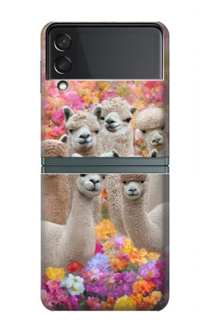 W3916 Alpaca Family Baby Alpaca Hard Case For Samsung Galaxy Z Flip 3 5G