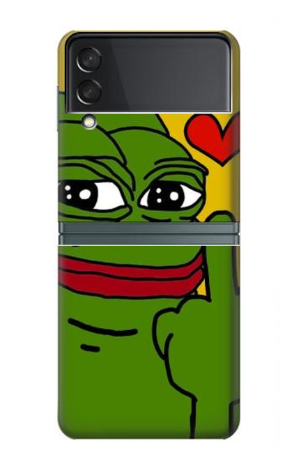 W3945 Pepe Love Middle Finger Hard Case For Samsung Galaxy Z Flip 3 5G