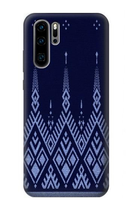 W3950 Textile Thai Blue Pattern Hard Case and Leather Flip Case For Huawei P30 Pro