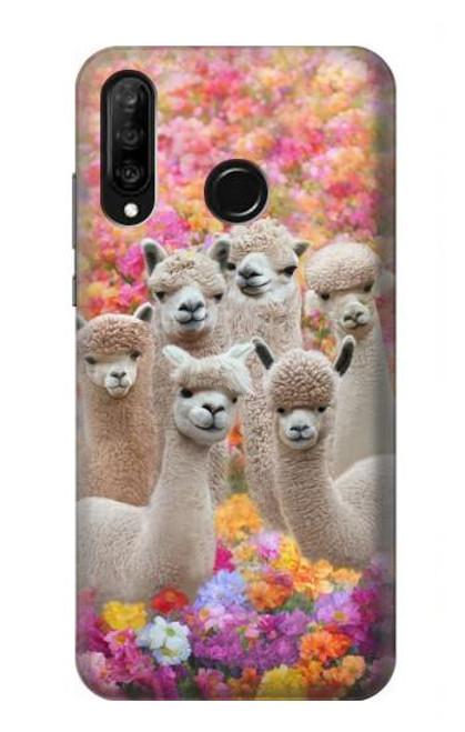 W3916 Alpaca Family Baby Alpaca Hard Case and Leather Flip Case For Huawei P30 lite