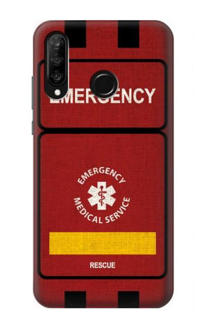 W3957 Emergency Medical Service Hard Case and Leather Flip Case For Huawei P30 lite