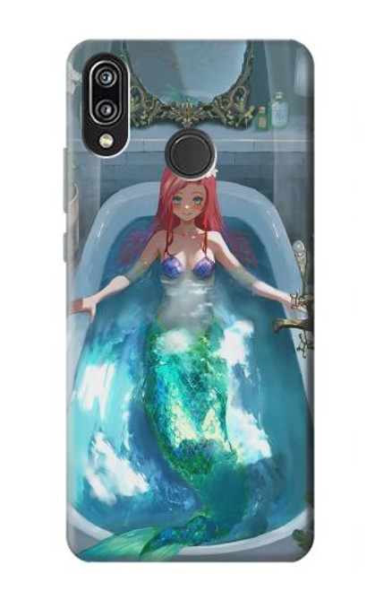 W3911 Cute Little Mermaid Aqua Spa Hard Case and Leather Flip Case For Huawei P20 Lite