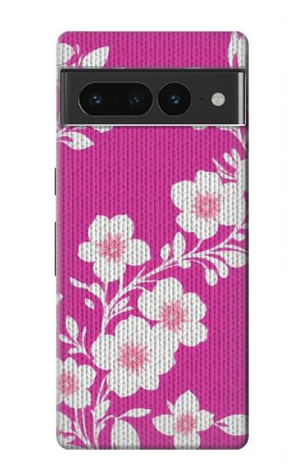 W3924 Cherry Blossom Pink Background Hard Case and Leather Flip Case For Google Pixel 7 Pro
