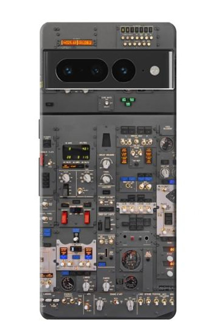 W3944 Overhead Panel Cockpit Hard Case and Leather Flip Case For Google Pixel 7 Pro