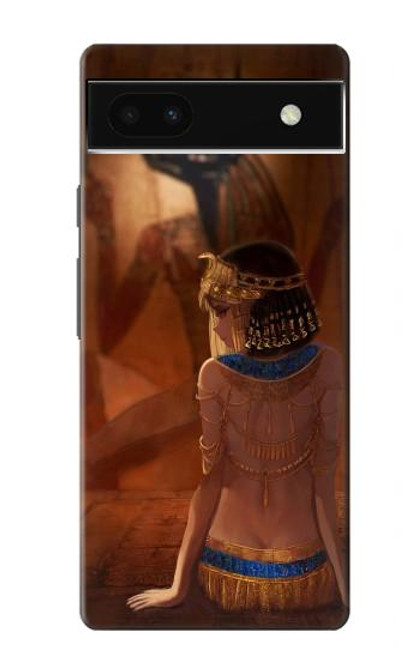 W3919 Egyptian Queen Cleopatra Anubis Hard Case and Leather Flip Case For Google Pixel 6a