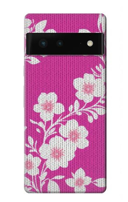 W3924 Cherry Blossom Pink Background Hard Case and Leather Flip Case For Google Pixel 6