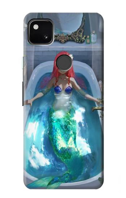W3912 Cute Little Mermaid Aqua Spa Hard Case and Leather Flip Case For Google Pixel 4a