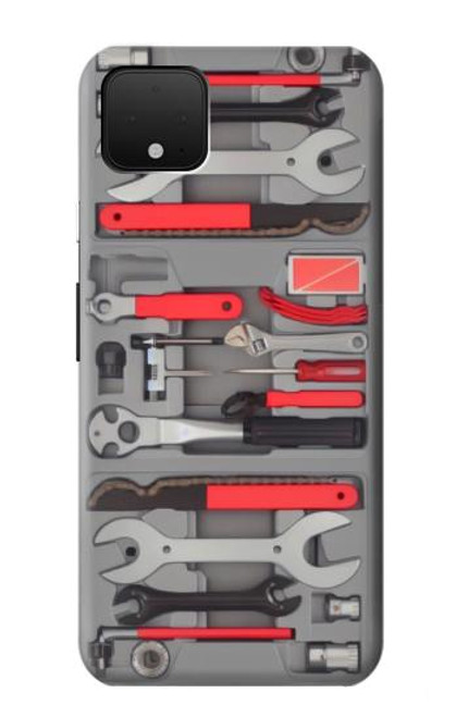 W3921 Bike Repair Tool Graphic Paint Hard Case and Leather Flip Case For Google Pixel 4