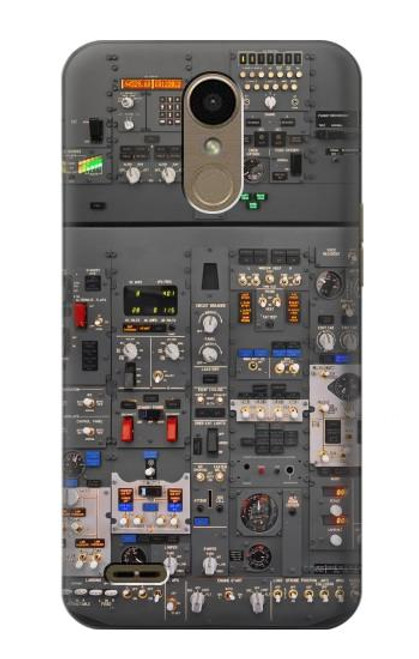 W3944 Overhead Panel Cockpit Hard Case and Leather Flip Case For LG K10 (2018), LG K30