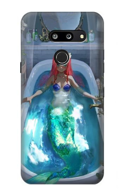 W3912 Cute Little Mermaid Aqua Spa Hard Case and Leather Flip Case For LG G8 ThinQ