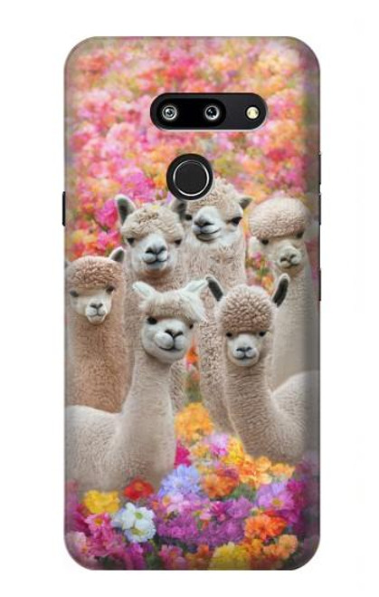 W3916 Alpaca Family Baby Alpaca Hard Case and Leather Flip Case For LG G8 ThinQ