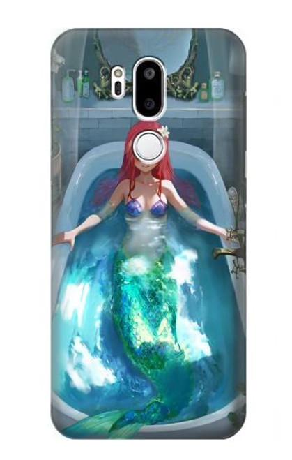 W3911 Cute Little Mermaid Aqua Spa Hard Case and Leather Flip Case For LG G7 ThinQ