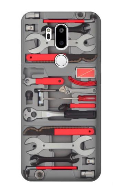 W3921 Bike Repair Tool Graphic Paint Hard Case and Leather Flip Case For LG G7 ThinQ
