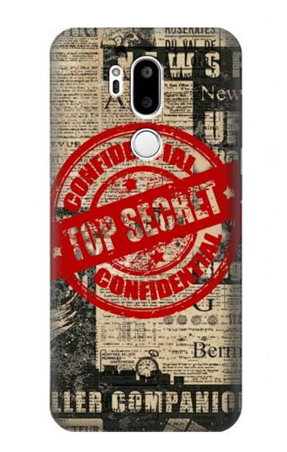 W3937 Text Top Secret Art Vintage Hard Case and Leather Flip Case For LG G7 ThinQ