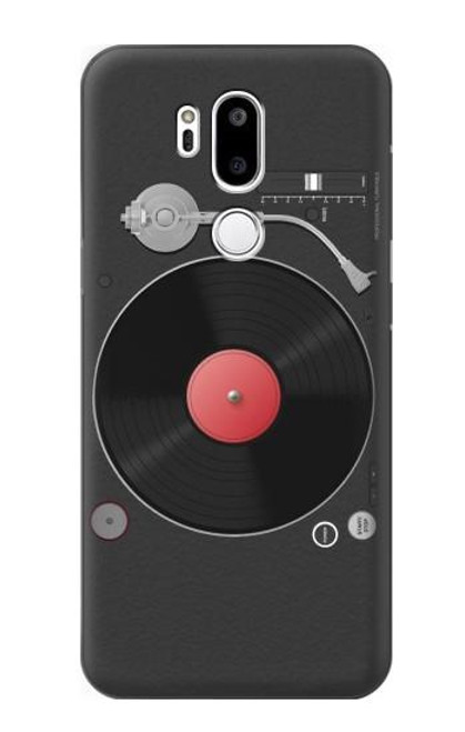 W3952 Turntable Vinyl Record Player Graphic Hard Case and Leather Flip Case For LG G7 ThinQ