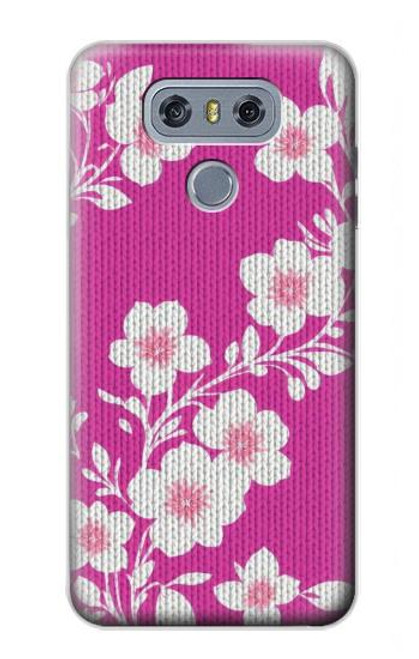 W3924 Cherry Blossom Pink Background Hard Case and Leather Flip Case For LG G6