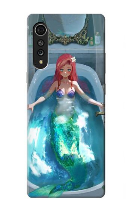 W3911 Cute Little Mermaid Aqua Spa Hard Case and Leather Flip Case For LG Velvet