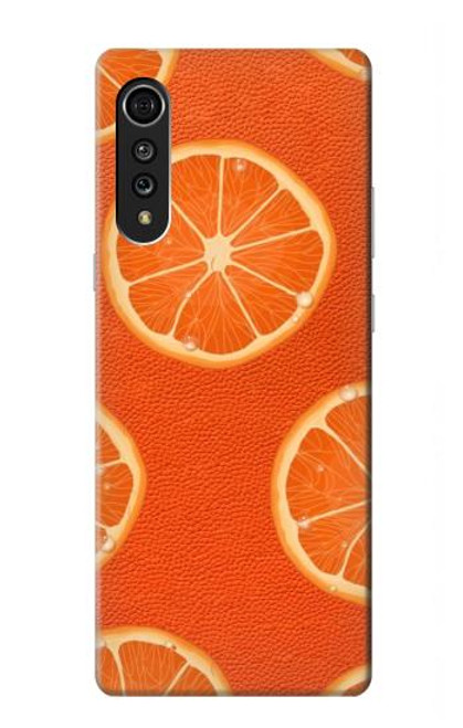 W3946 Seamless Orange Pattern Hard Case and Leather Flip Case For LG Velvet