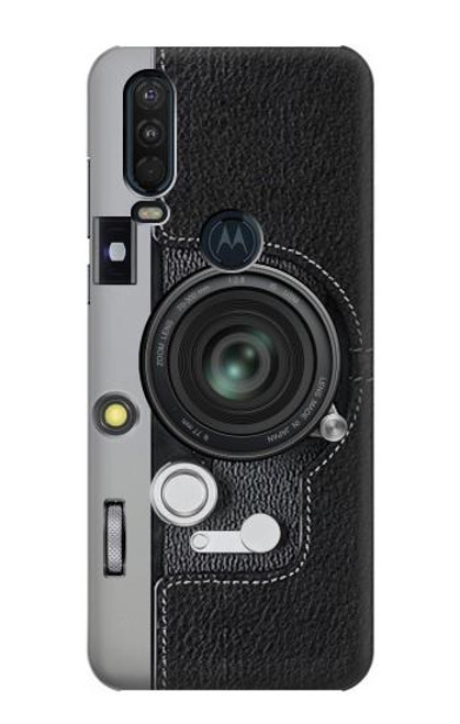 W3922 Camera Lense Shutter Graphic Print Hard Case and Leather Flip Case For Motorola One Action (Moto P40 Power)