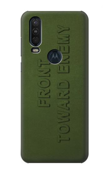 W3936 Front Toward Enermy Hard Case and Leather Flip Case For Motorola One Action (Moto P40 Power)