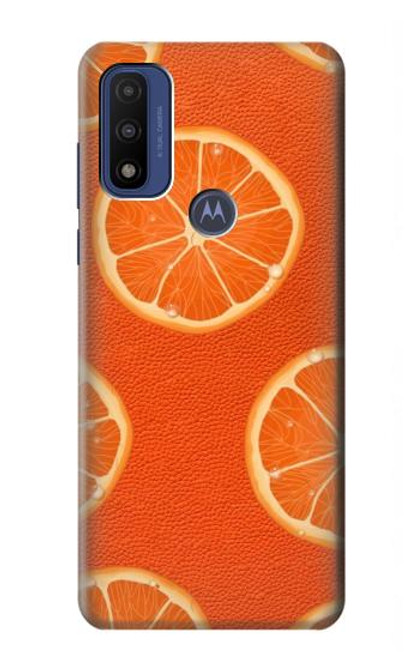 W3946 Seamless Orange Pattern Hard Case and Leather Flip Case For Motorola G Pure