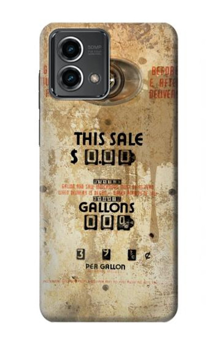 W3954 Vintage Gas Pump Hard Case and Leather Flip Case For Motorola Moto G Stylus 5G (2023)