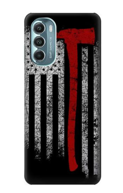 W3958 Firefighter Axe Flag Hard Case and Leather Flip Case For Motorola Moto G Stylus 5G (2022)