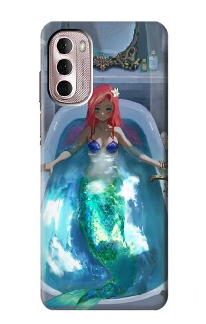 W3912 Cute Little Mermaid Aqua Spa Hard Case and Leather Flip Case For Motorola Moto G Stylus 4G (2022)