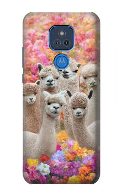 W3916 Alpaca Family Baby Alpaca Hard Case and Leather Flip Case For Motorola Moto G Play (2021)