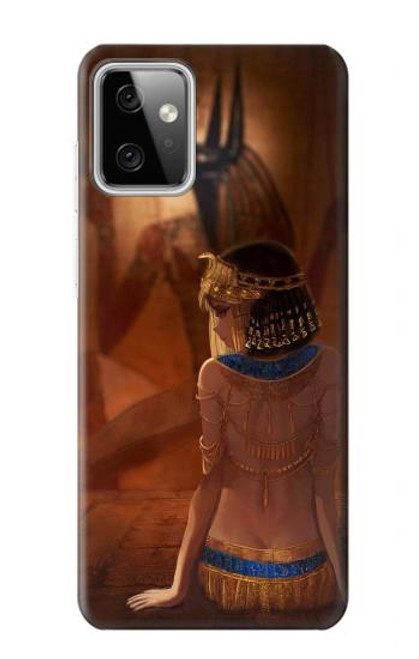 W3919 Egyptian Queen Cleopatra Anubis Hard Case and Leather Flip Case For Motorola Moto G Power (2023) 5G