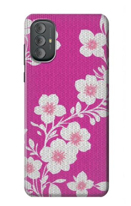 W3924 Cherry Blossom Pink Background Hard Case and Leather Flip Case For Motorola Moto G Power 2022, G Play 2023