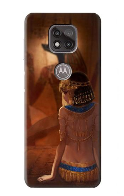 W3919 Egyptian Queen Cleopatra Anubis Hard Case and Leather Flip Case For Motorola Moto G Power (2021)