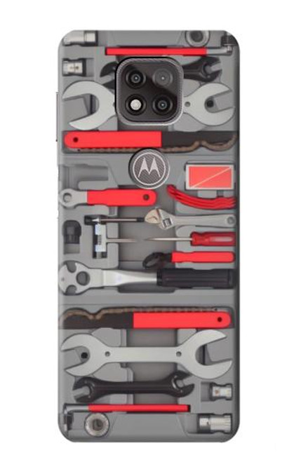 W3921 Bike Repair Tool Graphic Paint Hard Case and Leather Flip Case For Motorola Moto G Power (2021)