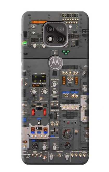 W3944 Overhead Panel Cockpit Hard Case and Leather Flip Case For Motorola Moto G Power (2021)