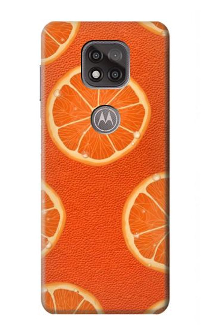 W3946 Seamless Orange Pattern Hard Case and Leather Flip Case For Motorola Moto G Power (2021)