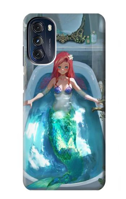 W3911 Cute Little Mermaid Aqua Spa Hard Case and Leather Flip Case For Motorola Moto G 5G (2023)