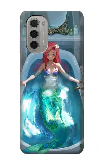 W3911 Cute Little Mermaid Aqua Spa Hard Case and Leather Flip Case For Motorola Moto G51 5G