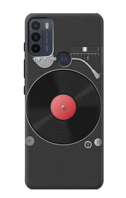 W3952 Turntable Vinyl Record Player Graphic Hard Case and Leather Flip Case For Motorola Moto G50
